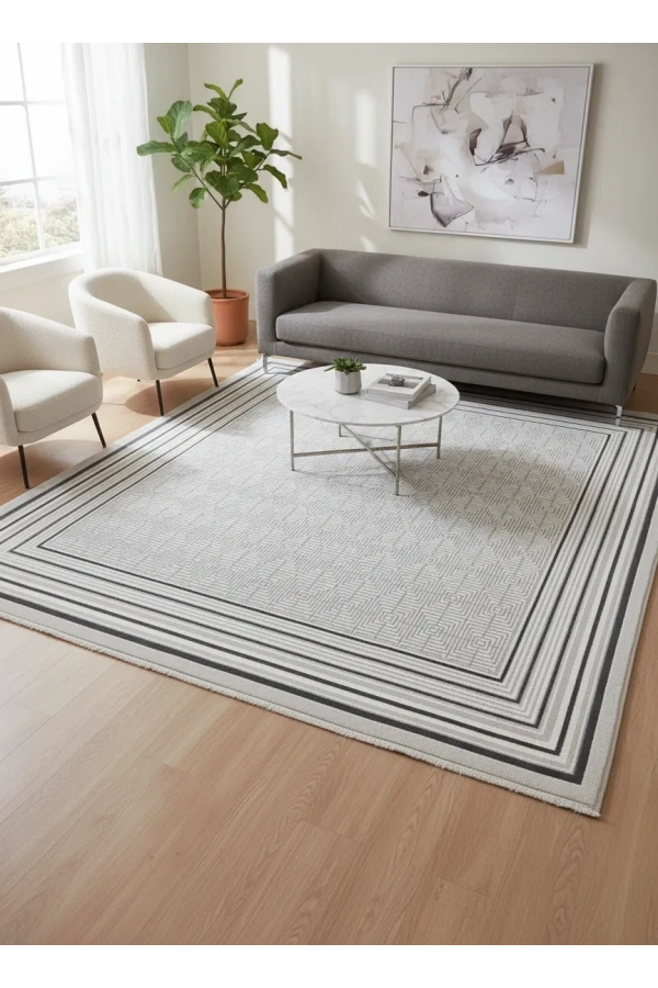 Luna A3050 Gri Halı 200x280 | Şık ve Sade Modern Halı