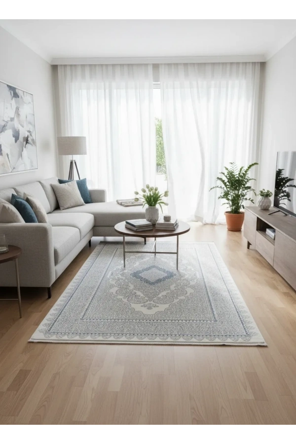 Odak Narin P7068 Gri Mavi Halı 150x220