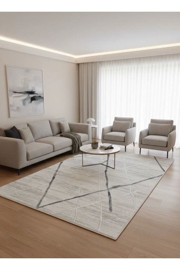 Odak İnci H7396A Açık Mavi Beyaz Halı 150x220