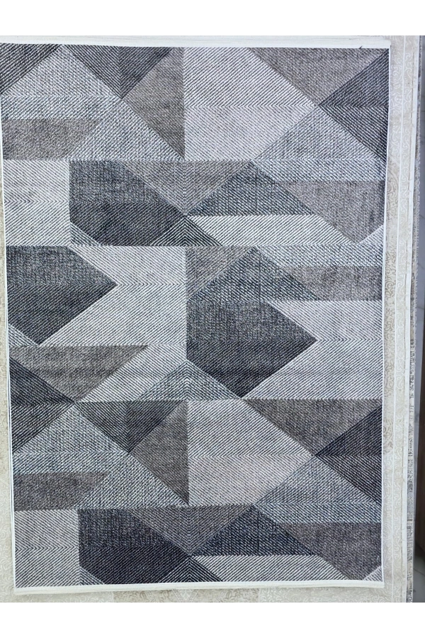 Bellino 4928 Gri Geometrik Üçgen Halı 160x230