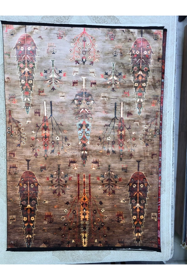 Bellino 4892 Bej Hayat Ağacı Desenli Halı 160x230