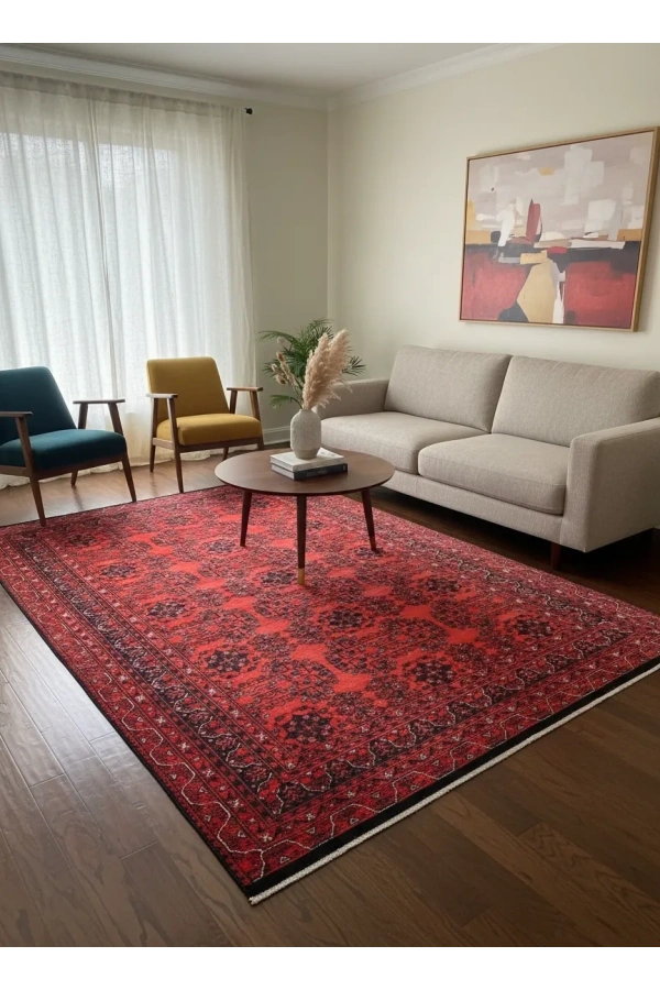 Bellino 4890 Kırmızı Siyah Halı 160x230