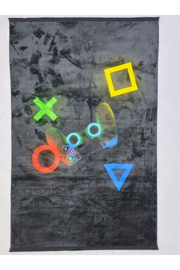 Bellino 5496 Gaming Joystick Çocuk Halısı Siyah 120x180