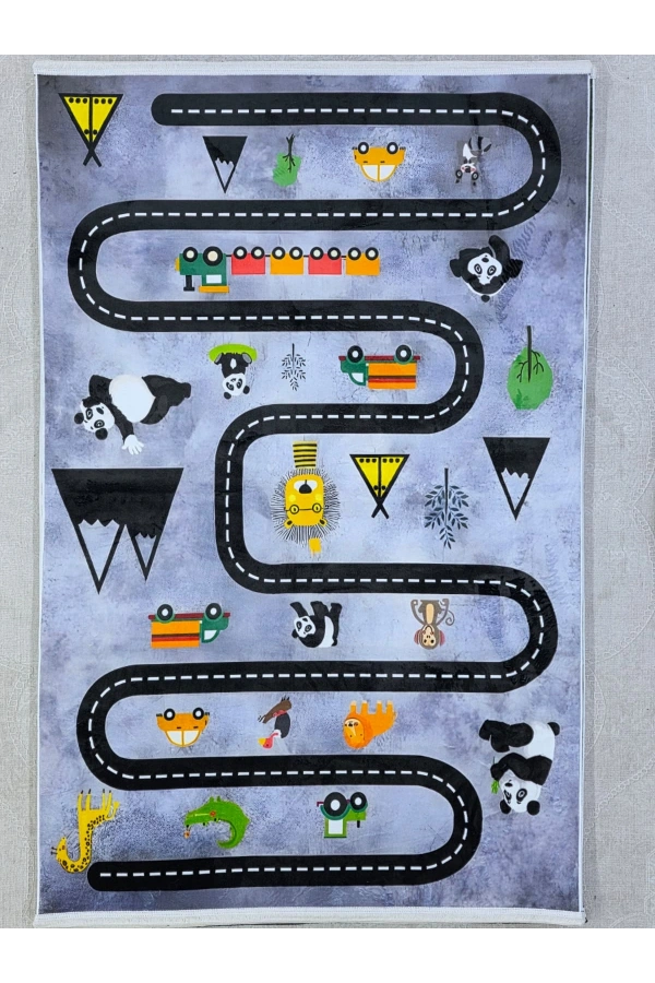 Bellino 5489 Çocuk Oyun Halısı Hayvan Yolu Temalı 120x180