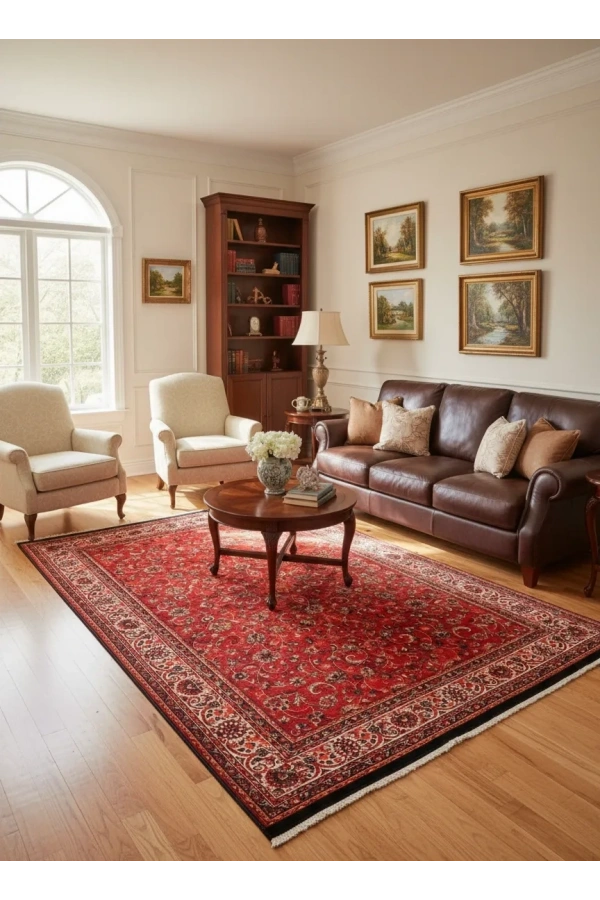 Bellino 4997 Kırmızı Çiçekli Klasik İran Tarzı Halı 120x180