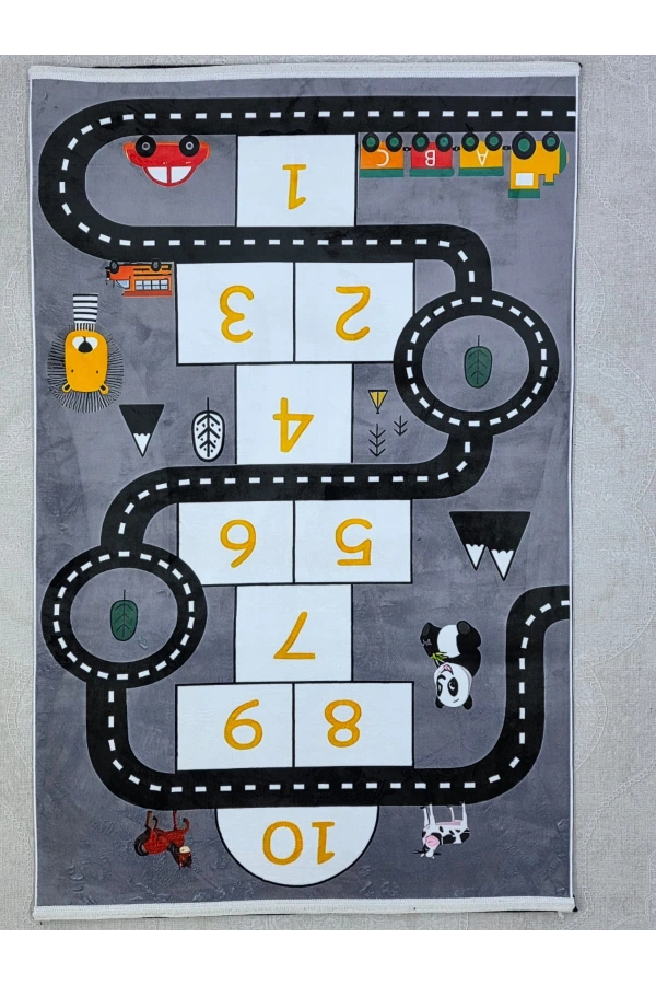 Bellino 5504 Çocuk Oyun Halısı Araç Temalı 120x180