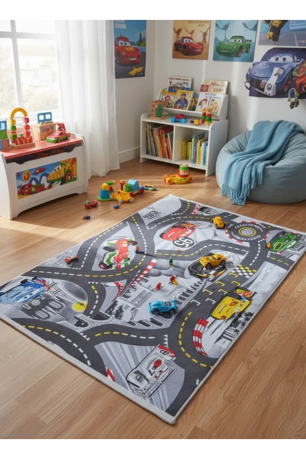 Bellino 5483 Formula Yarış Arabası Erkek Çocuk Halısı 80x150