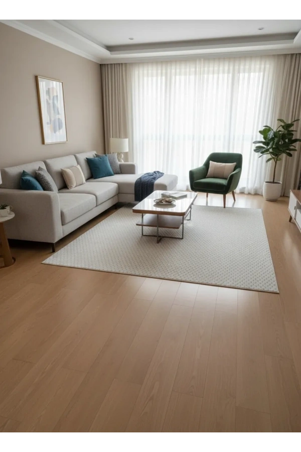 Aksu Krem Beyaz Petek Kabartmalı Sade Halı