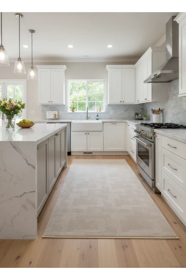 Sarar Plus Bej Spiral Kabartmalı Halı