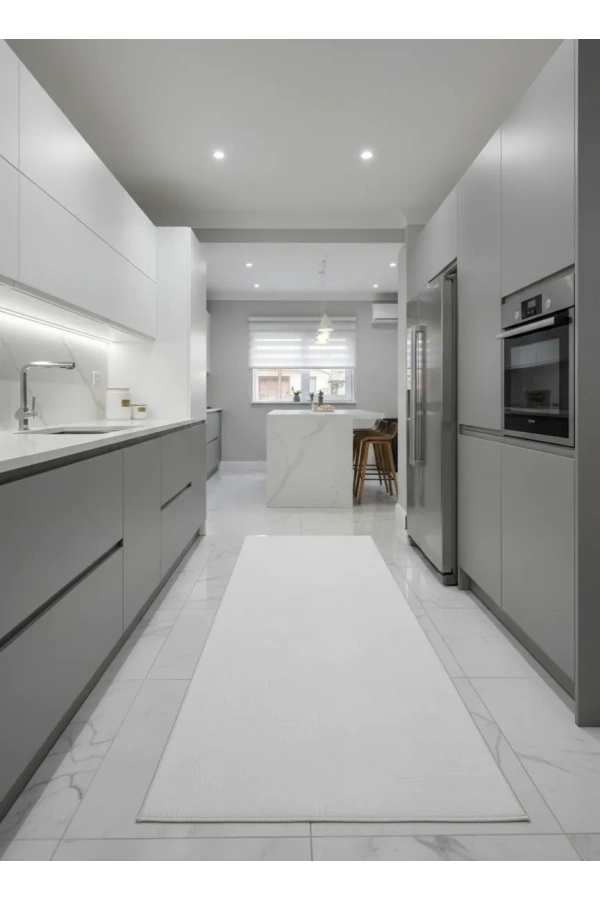 Sarar Plus Beyaz Spiral Kabartmalı Halı