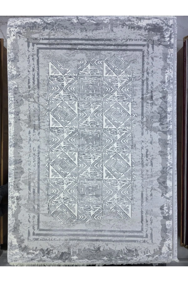 Sevimli Avanos AK082 Açık Gri Eskitme Efektli Floş Halı 200x290