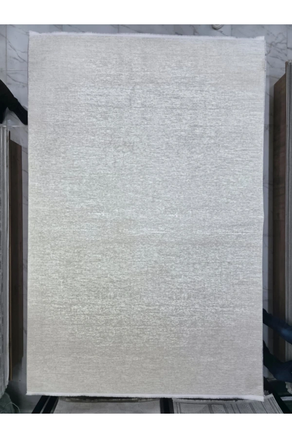 Stil 10002A Krem Halı 200x290 | Sade Düz Kadife Krem Halı