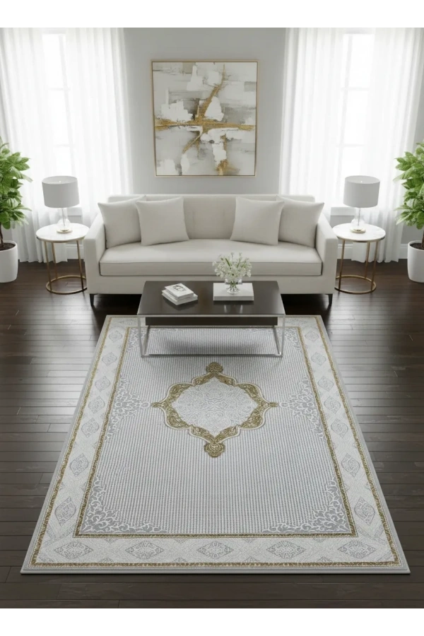 Stil 06779A Gold Halı 200x290 | Altın Madalyon Klasik Osmanlı Halı