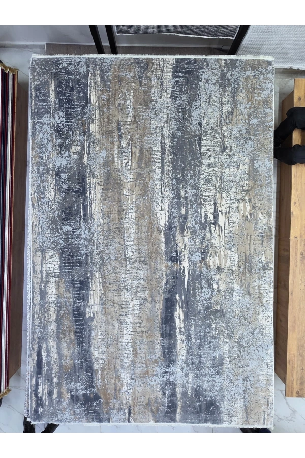 Asar Yün Moda H4872 Mavi Vintage Desenli Halı 200x290