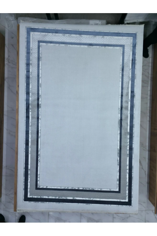 Çapan Armoni H6880A Gri Lacivert Klasik Desenli Halı 200x290