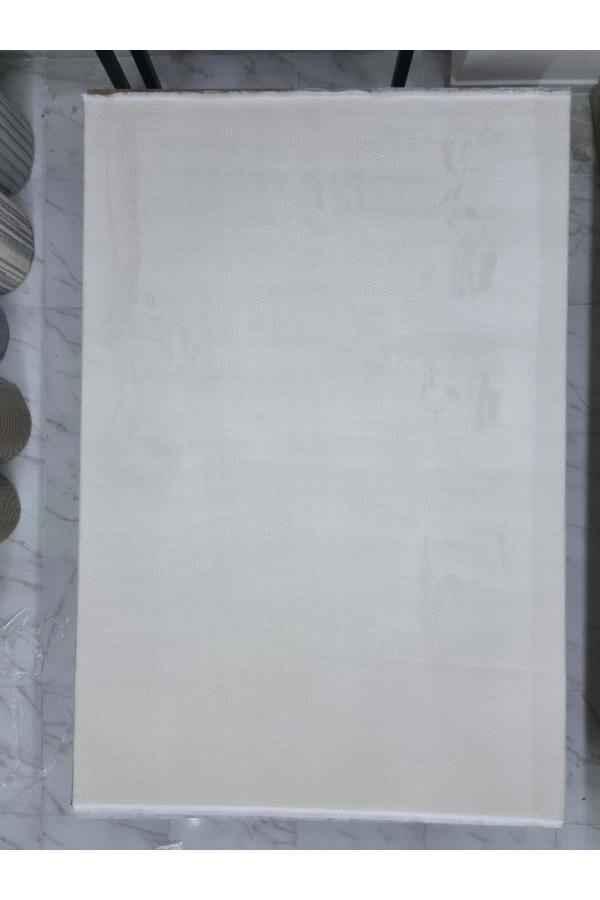 Apex Truva 6661TR Ekru Düz Dokulu Sade Halı 200x290