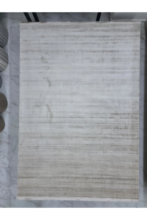 Apex Truva 6651TR Bej Yatay Çizgili Lüks Halı 200x290