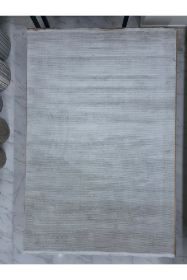 Apex Truva 6612TR Gri Düz Çizgili Modern Halı 200x290