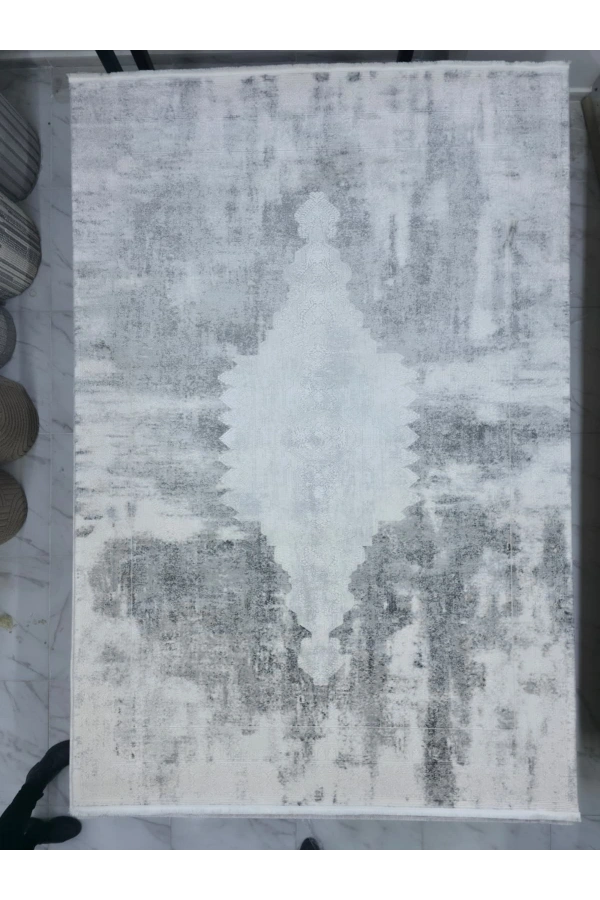 Apex Marea 8832MA Gri Vintage Madalyonlu Modern Halı 200x290