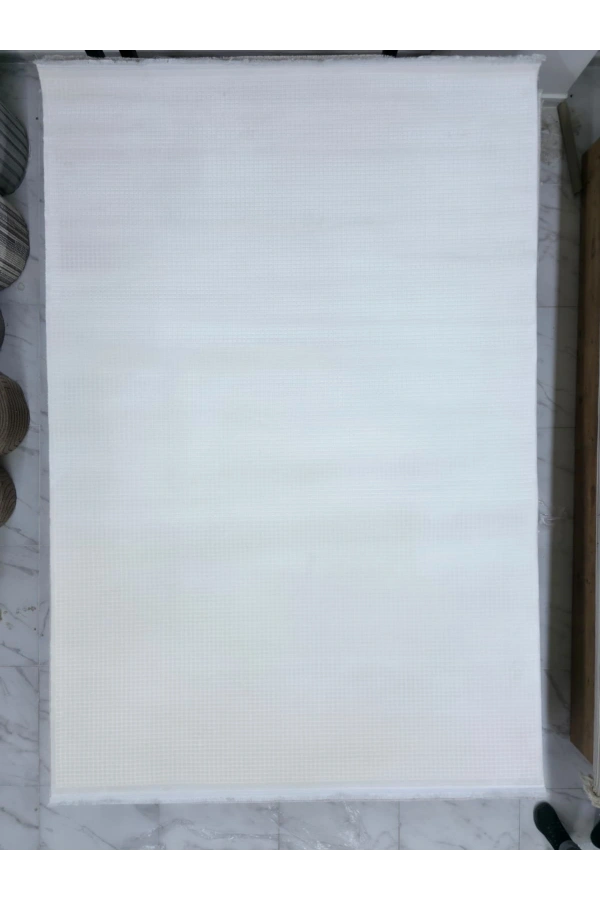 Apex Safran 8121SA Ekru Düz Dokulu Sade Halı 200x290