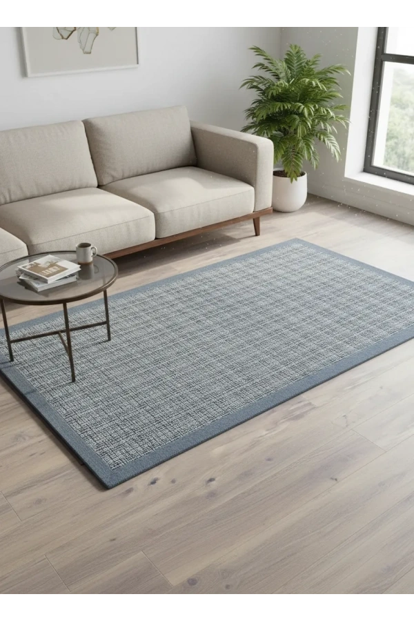 Apex Bordürlü Premium Sisal Gri Antrasit Doğal Dokuma Halı