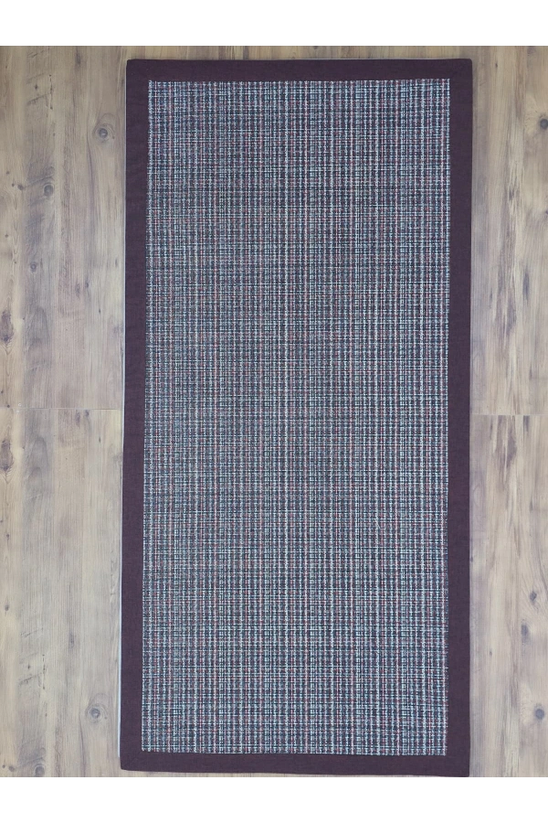 Apex Bordürlü Premium Sisal Bordo Gri Doğal Dokuma Halı