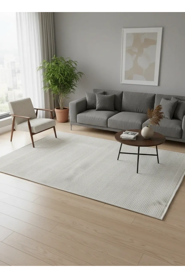 Apex Safran 8123SA Bej Kareli Yatay Çizgili Halı 200x290