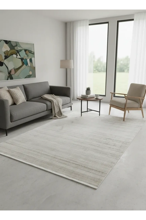 Apex Truva 6651TR Bej Yatay Çizgili Lüks Halı 200x290