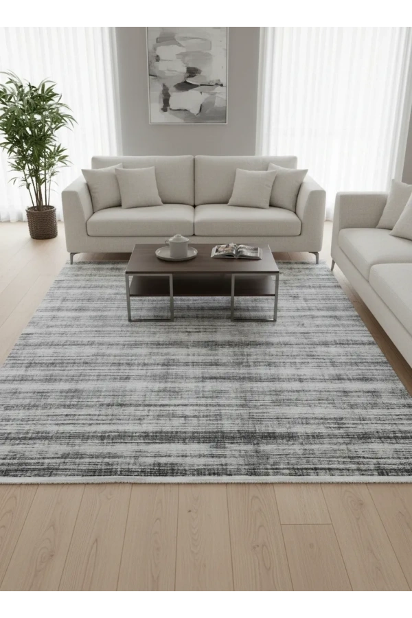 Apex Truva 6633TR Mavi Vintage Çizgili Halı 200x290