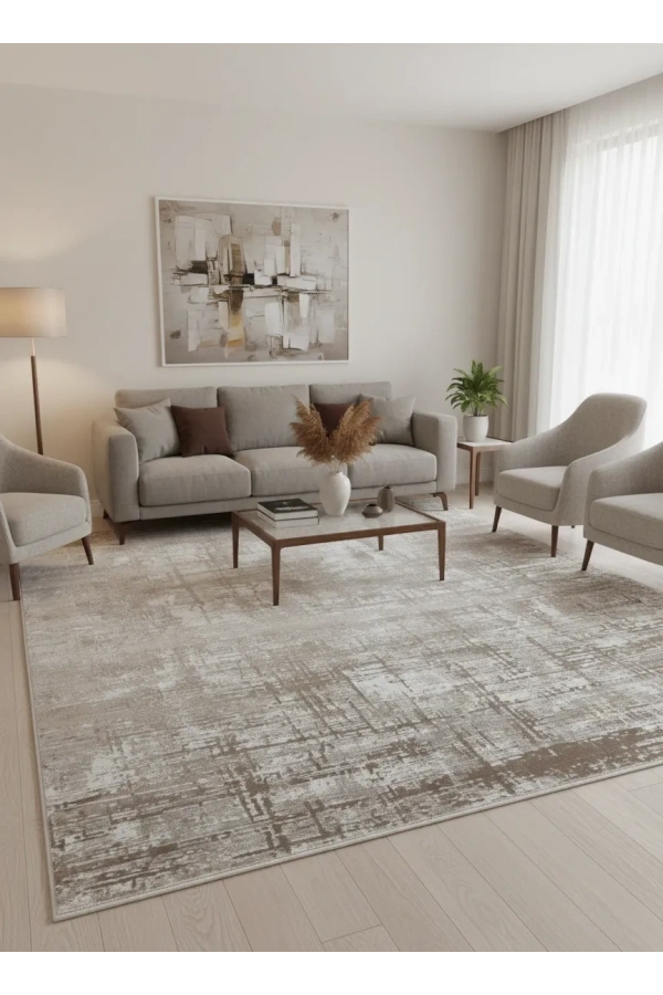 Apex Monoluxe 4062 Vizon Vintage Çizgili Lüks Halı 200x290