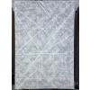 Odak İnci H7399A Gri-Beyaz Halı 200x280 | Geometrik Çapraz Çizgili Modern Halı