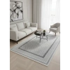 Seher 6877O Gri-Beyaz Halı 200x280 | Kontrast Desenli Modern Halı