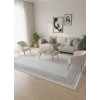 Luna A3026 Koyu Gri Halı 200x280 | Modern Geometrik Desen Halı