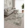 Excellence Narbe NB03 Krem Vizon Patchwork Blok Salon Halısı 150x220 — Kare Blok Saçaklı