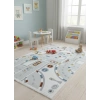 Excellence Kids EN134P Araba Pisti Desenli Erkek Çocuk Halısı 150x220 - Yarış Yolu