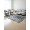 Excellence Level EN261P Antrasit Geometrik Salon Halısı 150x220 - Elmas Desen Saçaklı