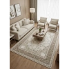 Çapan Armoni H7248A Beyaz Vizon Yoğun Arabesk Klasik Salon Halısı 160x230 — İran Stili Flosh Saçaklı