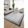 Bellino 4906 Gri Beyaz Eskitme Bordürlü Halı 160x230