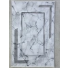 Bellino 4713 Beyaz Mermer Desenli Çerçeveli Halı 120x180