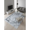 Bellino 4713 Beyaz Mermer Desenli Çerçeveli Halı 120x180