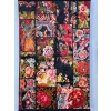Bellino 4473 Siyah Zemin Renkli Gül Patchwork Halı 120x180