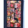 Bellino 4673 Siyah Gül Patchwork Çiçekli Halı 80x150