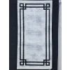 Bellino 4452 Beyaz Siyah Köşeli Çerçeve Halı 80x150