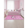 Bellino 5480 Pembe Sevimli Kedi Figürlü Kız Çocuk Halısı 80x150