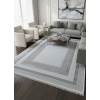 Sevimli Avanos AK107 Açık Gri Floş Modern Çerçeveli Halı 200x290