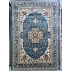 Asar Yün İpek H3846A Mavi Madalyonlu Klasik Halı 200x290