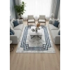 Çapan Armoni H5598B Lacivert Beyaz Bordürlü Halı 200x290