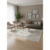 Asar Yün Moda H6847 Bej Madalyonlu Klasik Halı 200x290
