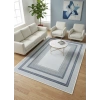 Çapan Armoni H6812A Gri Lacivert Bordürlü Halı 200x290