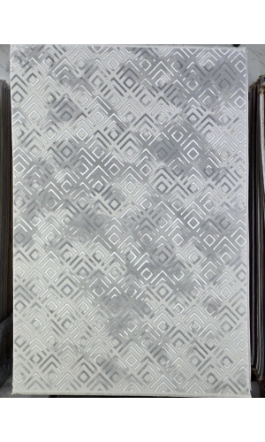 Odak İnci H6604A Gri-Krem Halı 200x280 | Klasik Bordürlü Çerçeveli Halı